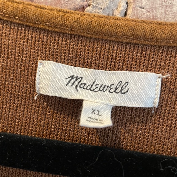 Madewell Ribbed Top in Honey (XL) - Picture 4 of 7